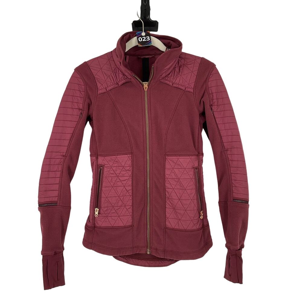 Lululemon‎ Fleecy Keen Jacket Wine Berry Size 2